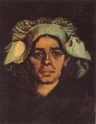 Vincent Van Gogh Head of a Peasant Woman with Whit Cap (nn040 USA oil painting artist